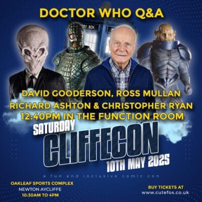 Cliffecon guests flyer – Doctor Who Q&A