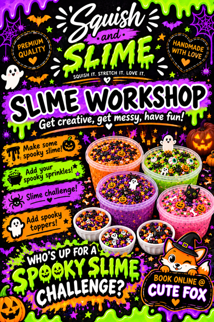 Squidge and Slime Workshop at Cliffecon: Halloween Edition